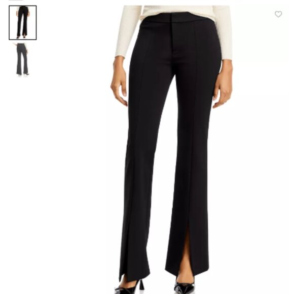 Alice + Olivia Pants - Alice + Olivia Black Classics Walker Slit Slim Leg Pants Size 4